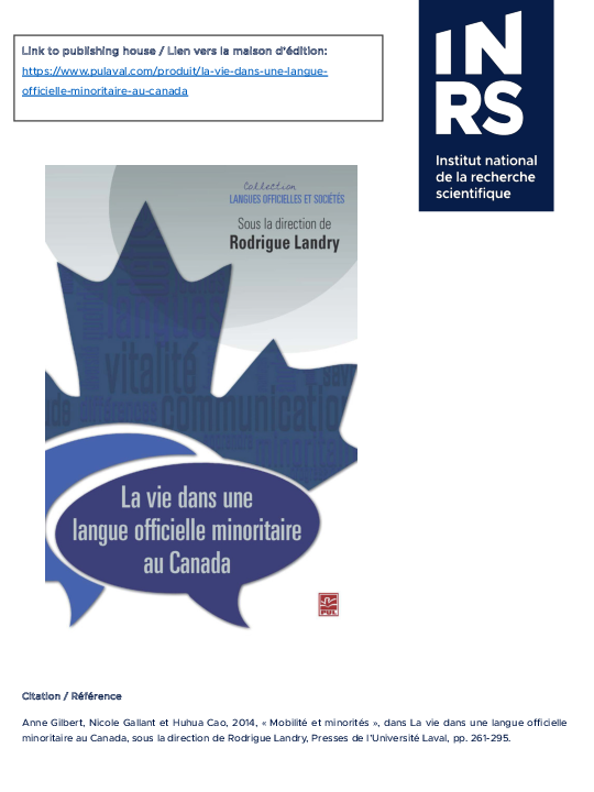 Pdf Mobilite Et Minorites Nicole Gallant Academia Edu