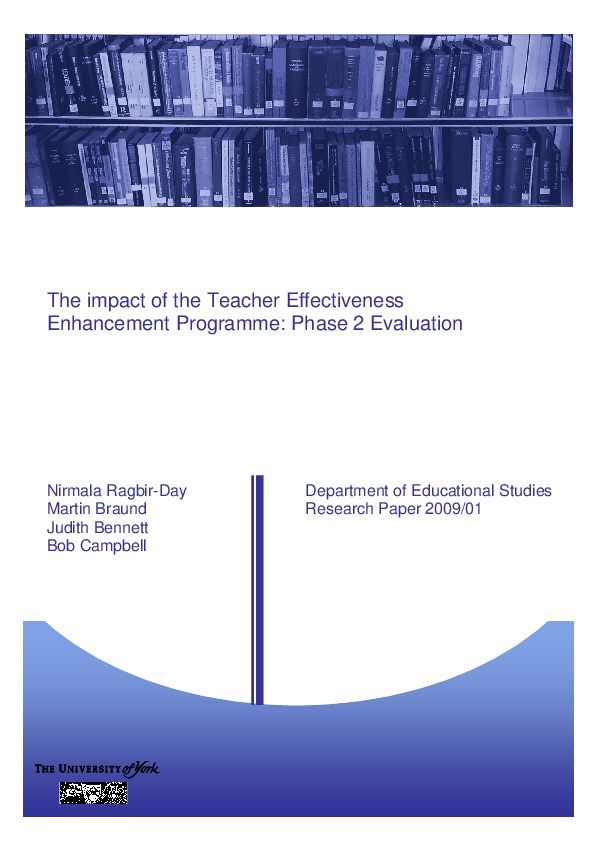 (PDF) The impact of the Teacher Effectiveness Enhancement Programme ...