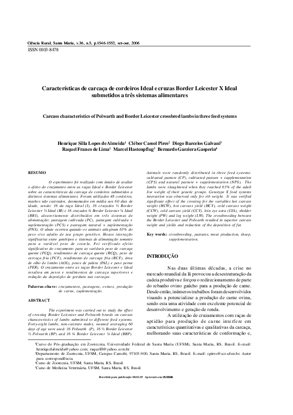 (PDF) Desempenho, parâmetros da carcaça e comportamento ingestivo de