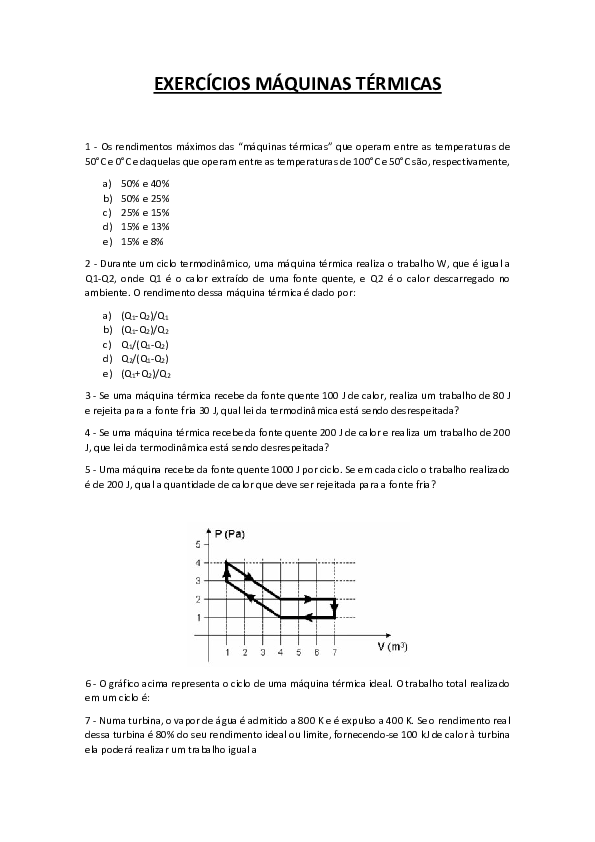 Pdf Exercicios Maquinas Termicas Luiz Estevam Academia Edu
