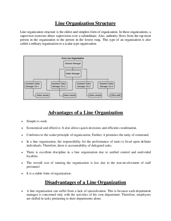 (DOC) Line Organization Structure