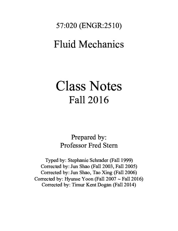 (PDF) Chapter 1 fluid mechanics