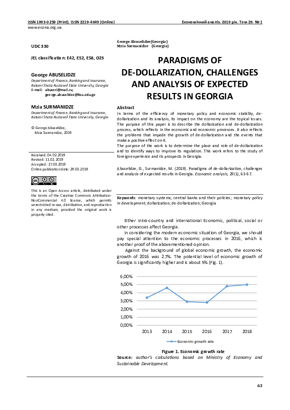 (PDF) PARADIGMS OF DE-DOLLARIZATION, CHALLENGES AND ANALYSIS OF ...