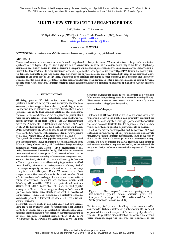 (PDF) Multi View Stereo with Semantic Priors
