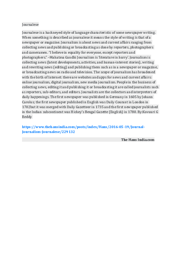 (DOC) Journalese