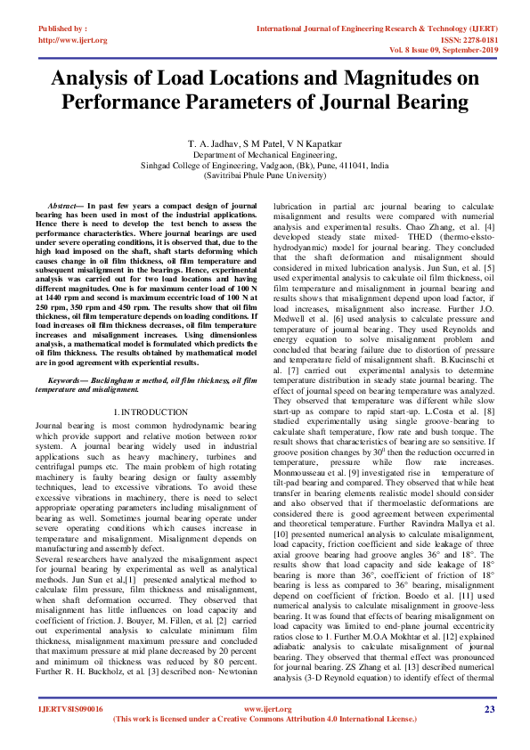 (PDF) IJERTAnalysis of Load Locations and Magnitudes on Performance