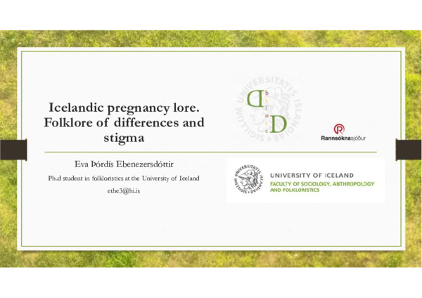 (PDF) Icelandic pregnancy lore. Folklore of differences and stigma