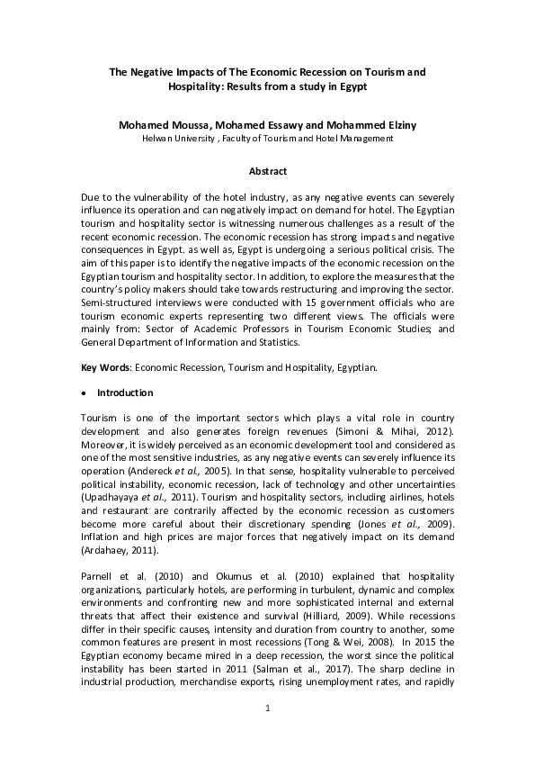 Hotels recession essay 06 picture