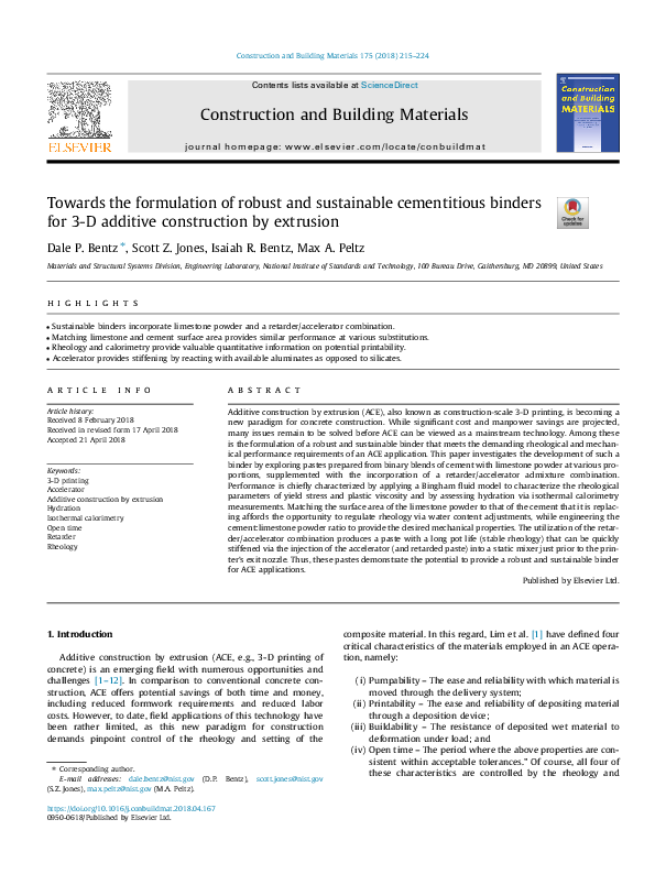 (PDF) Towards the formulation of robust and sustainable cementitious ...