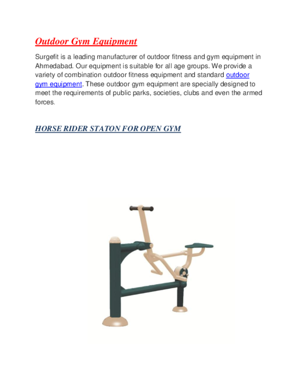(PDF) Outdoor Gym Equipment Outdoor Fitness Equipment SurgeFit