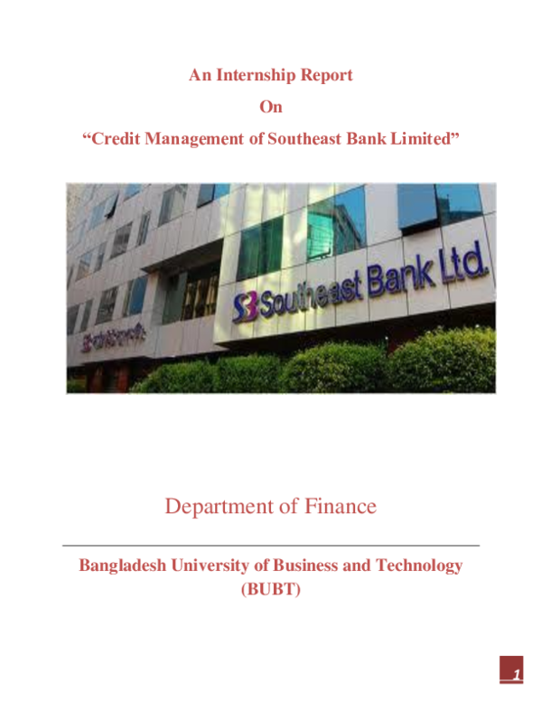 (DOC) Internship Report on Credit Management of SEBL