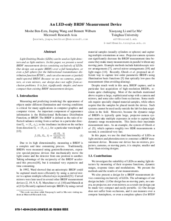 (PDF) An LED-only BRDF Measurement Device