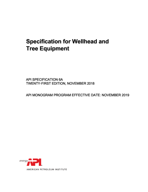 (PDF) Specification for Wellhead and Tree Equipment Reza fadaei