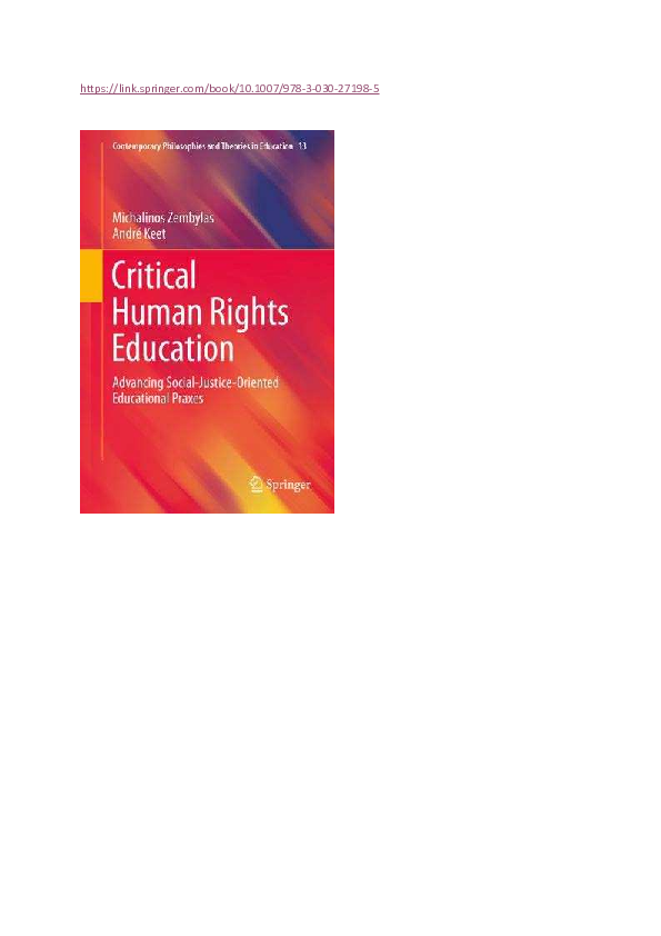 (PDF) Critical Human Rights Education