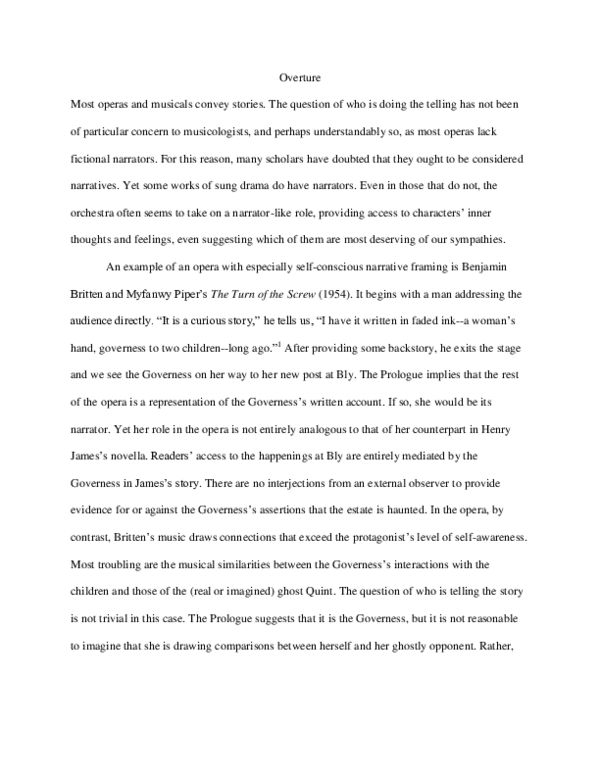 (DOC) Storytelling in Opera and Musical Theater - Overture