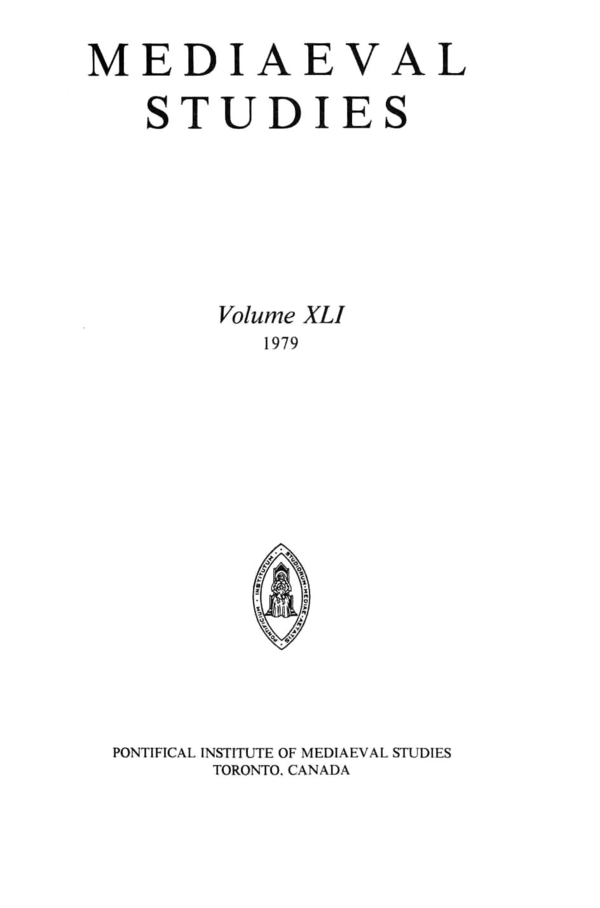 Edmund Colledge, OSA and J. C. Marler. “Tractatus magistri Johannis Gerson de mistica theologia: St. Pölten, Diözesanarchiv MS 25"