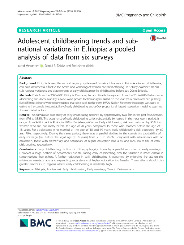 (PDF) Adolescent childbearing trends and sub- national variations in ...