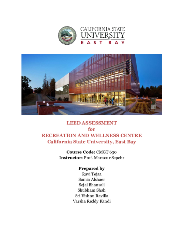 (PDF) RAW BuildingLEED Assessment Varsha Reddy Kandi Academia.edu