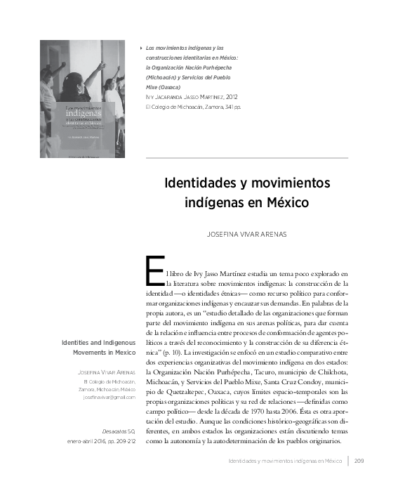 Reseña Identidades y Movimientos Indígenas