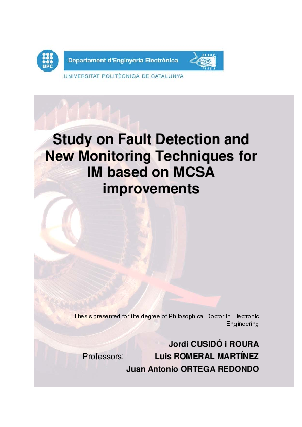 (PDF) Study on Fault Detection and New Monitoring Techniques for IM ...