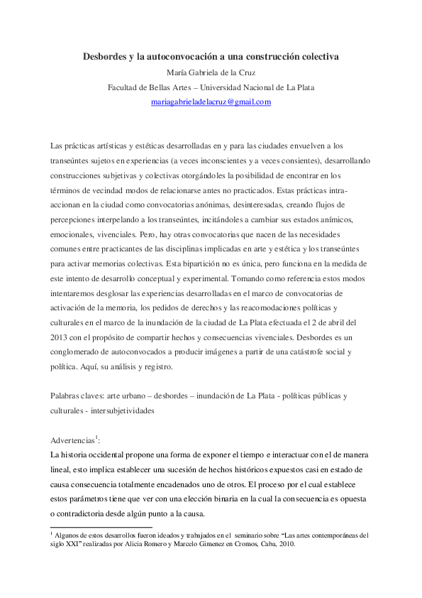 Desbordes y la autoconvocación a una construcción colectiva