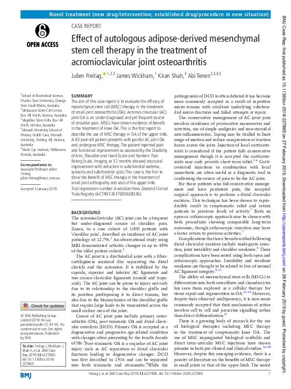 (PDF) Effect of autologous adipose-derived mesenchymal stem cell ...