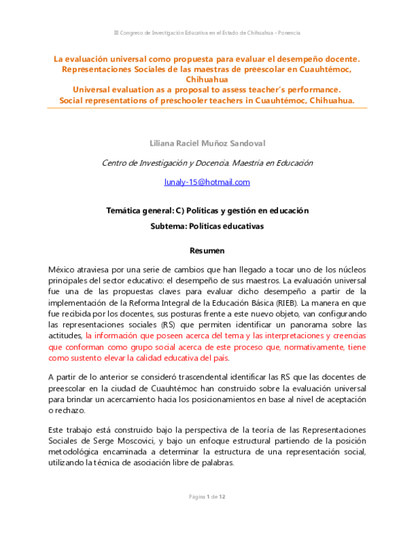 (PDF) 2017, vol3, num2. La evaluación universal como propuesta para ...