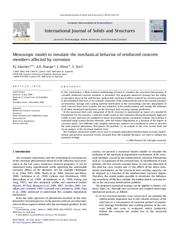 (PDF) Mesoscopic model to simulate the mechanical behavior of ...