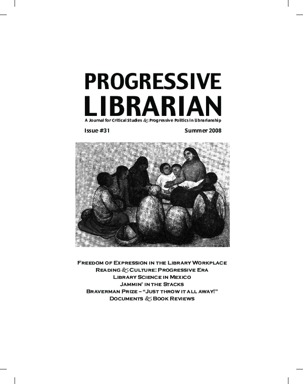 (PDF) WORKPLACE SPEECH IN LIBRARIES-Progressive Librarian-2008