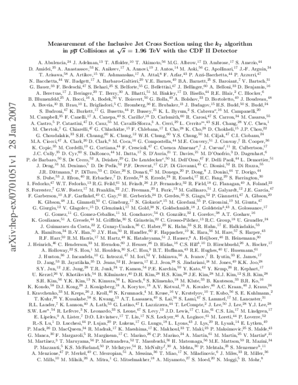 (PDF) Measurement of the inclusive jet cross section using the kT ...