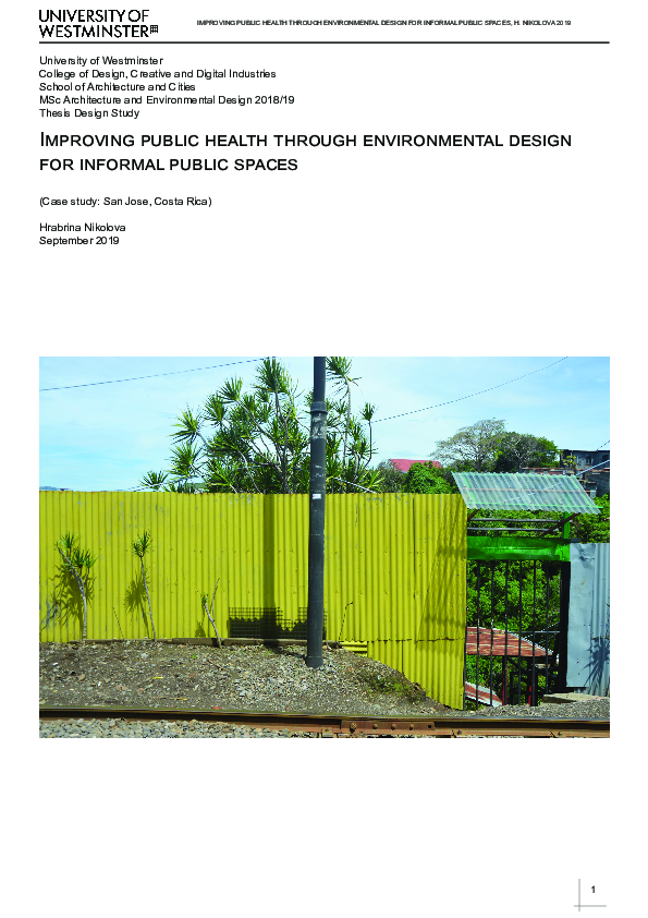 (PDF) Improving public health through environmental design for informal ...