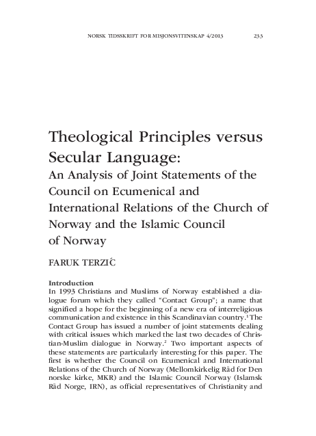 (PDF) Theological Principles versus Secular Language: An Analysis of ...
