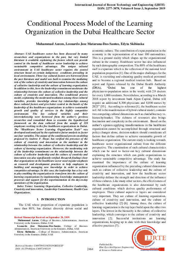 (PDF) Conditional Process Model of the Learning Organization in the ...