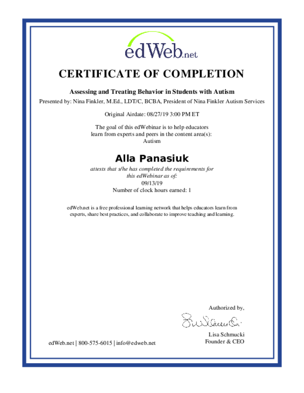 (PDF) CERTIFICATE OF COMPLETION Assessing and Treating Behavior in ...