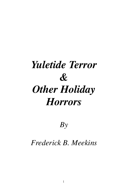 Pdf Yuletide Terror Other Holiday Horrors Frederick Meekins Academia Edu