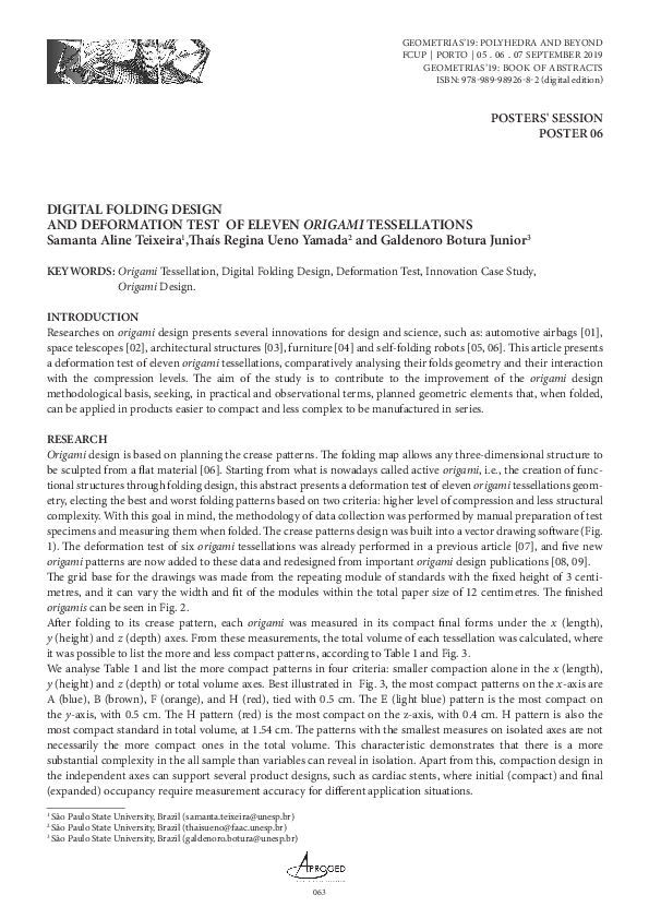 (PDF) Digital Folding Design and Deformation Test of Eleven Origami