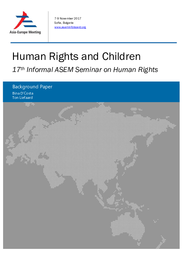 (PDF) Background Paper: Human Rights and Children 17th Informal ASEM ...