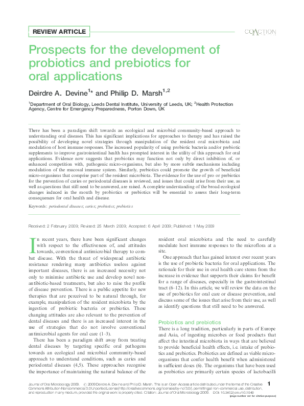 (PDF) Prospects for the development of probiotics and prebiotics for ...
