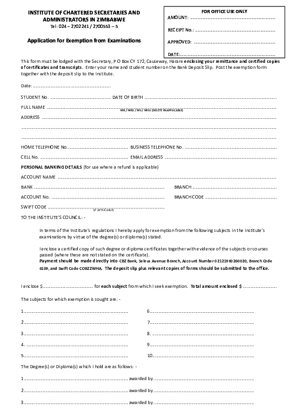 (PDF) Exemption form CIS(1) Blessing Joronau Academia.edu