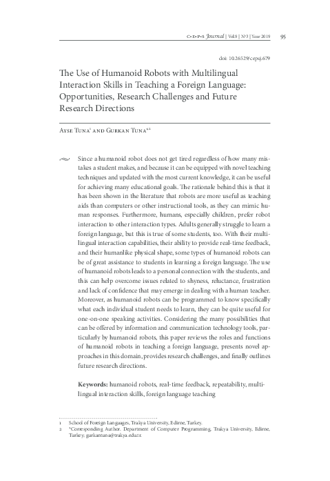 (PDF) The Use of Humanoid Robots with Multilingual Interaction Skills ...
