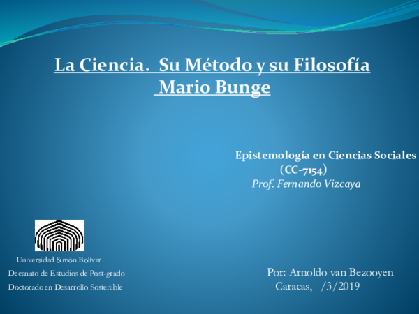 (PPT) Presentación mario bunge