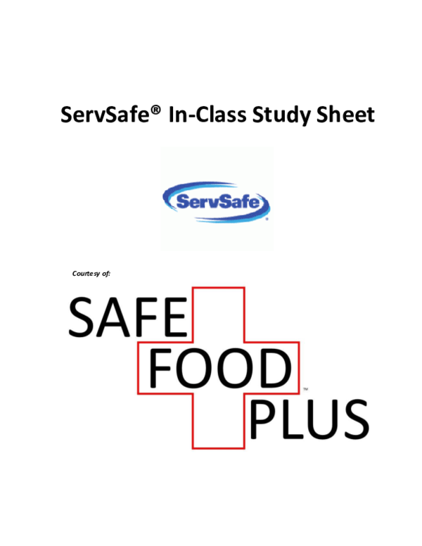 PDF ServSafe Study Guide Paola Ibarra Academia edu  PDF ServSafe Study Guide Paola Ibarra Academia edu