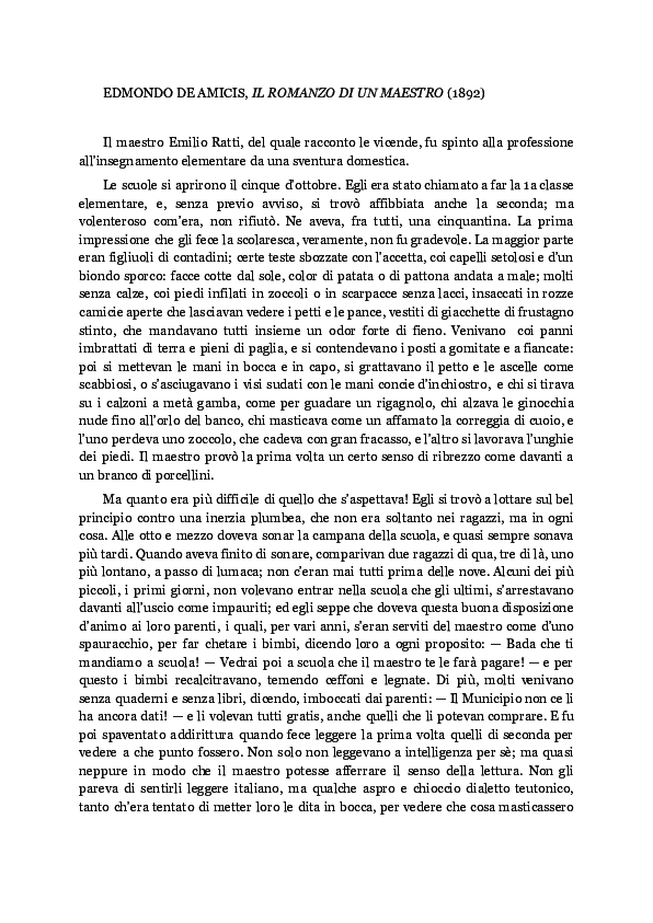 (PDF) .Edmondo De Amicis Il romanzo di un maestro