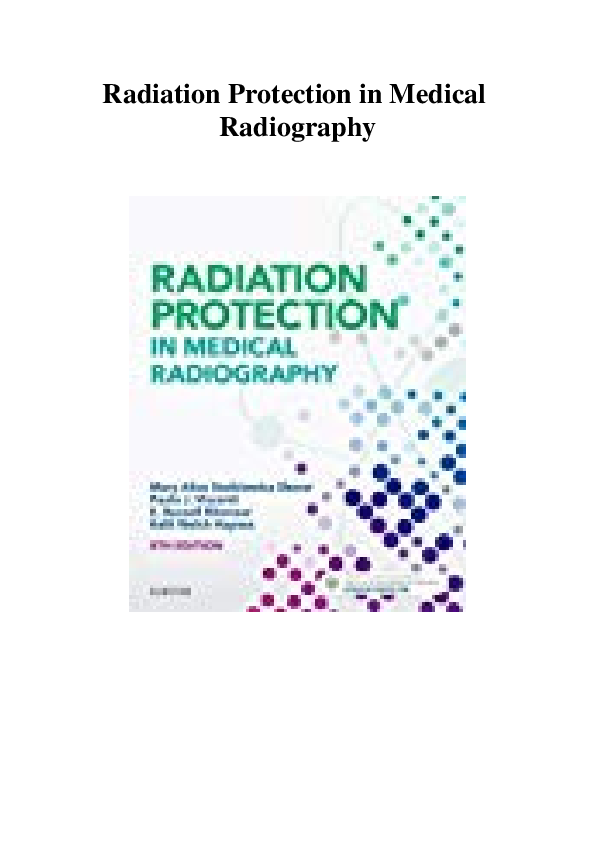 (PDF) Radiation Protection in Medical Radiography marshall 76 Academia.edu