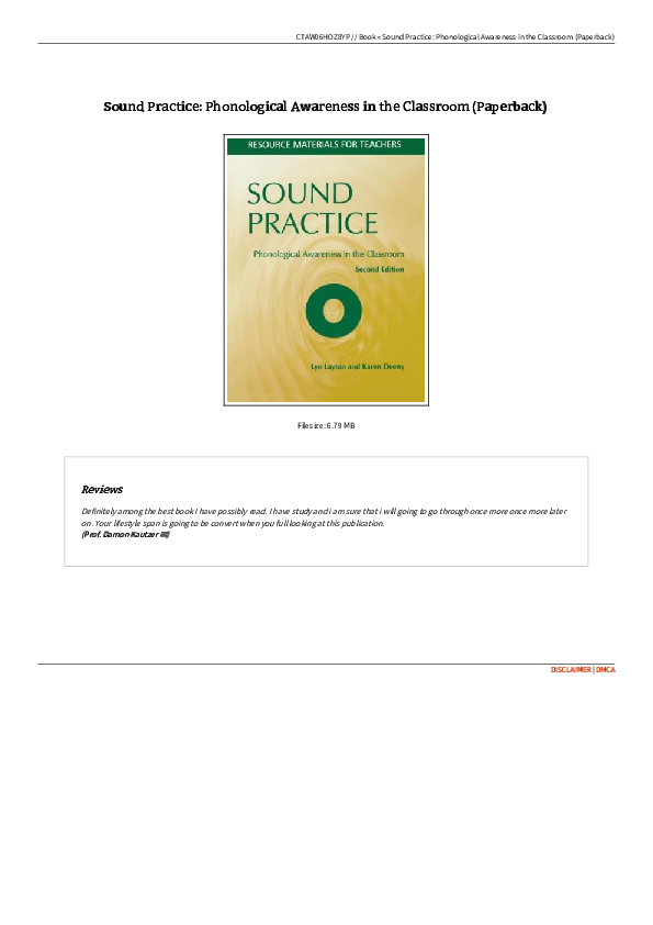 (PDF) Sound Practice: Phonological Awareness in the Classroom