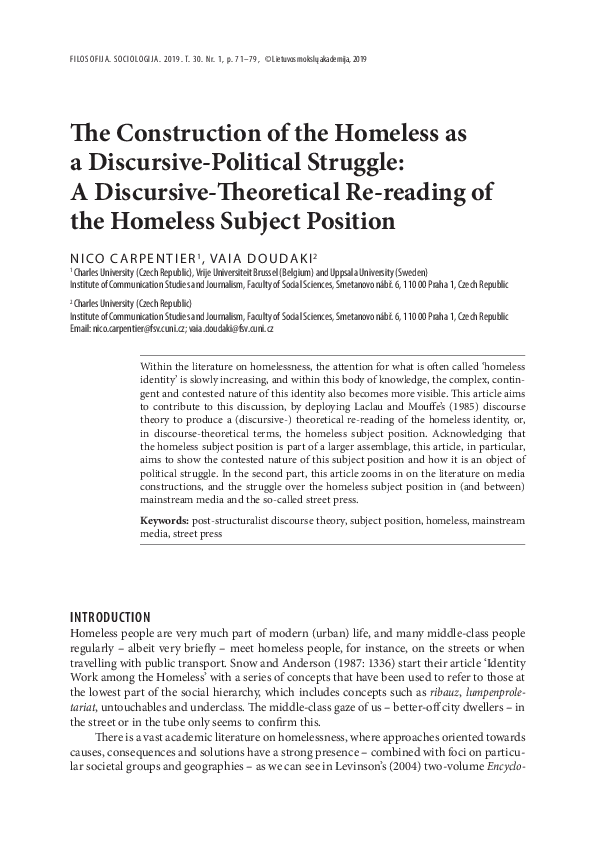 Discursive essay homelessness image