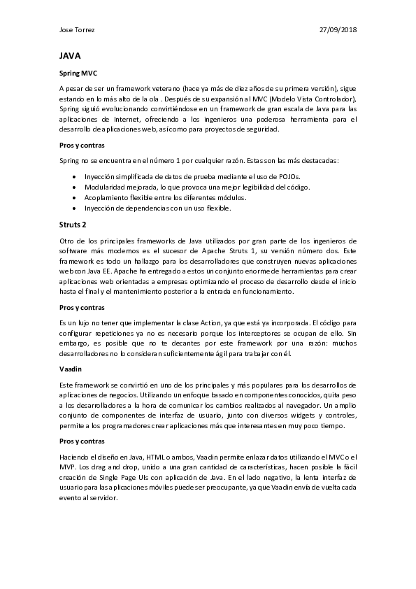 (DOC) JAVA Spring MVC