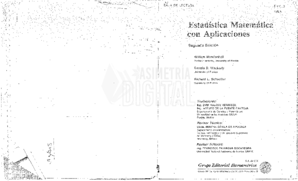 (PDF) Estadística Matemática con Aplicaciones - Mendenhall W.