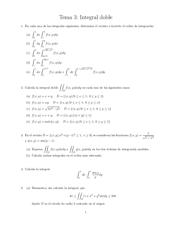Pdf Tema 3 Integral Doble Carlos Del Romero Academia Edu