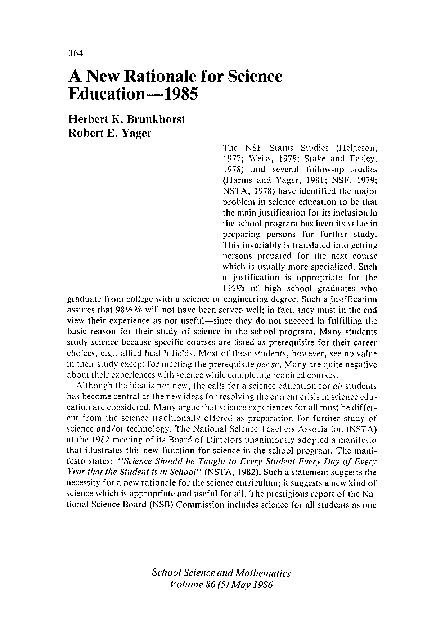 (PDF) Rethinking Science Education for All Students